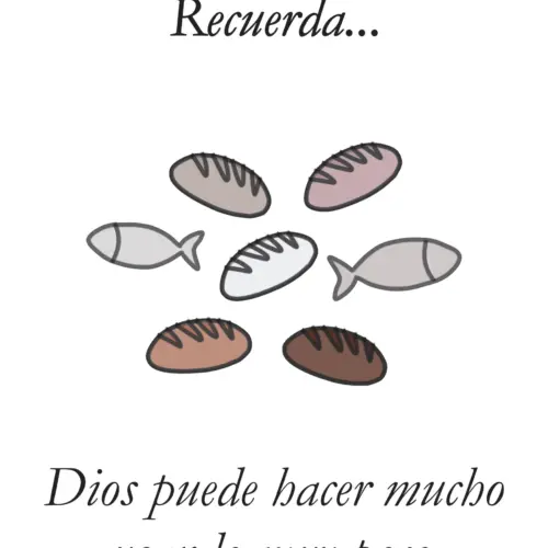 Cuadro cinco panes y dos peces